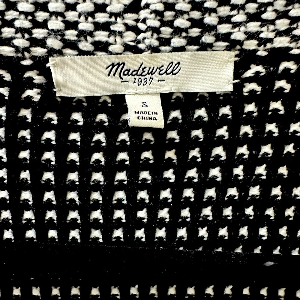 Madewell Black and White Knit Sweater - Picture 3 of 8